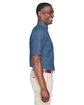 Harriton Men's Short-Sleeve Denim Shirt  ModelSide