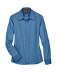 Harriton Ladies' 6.5 oz. Long-Sleeve Denim Shirt  FlatFront