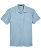 Harriton Men's Barbados Textured Camp Shirt CLOUD BLUE FlatFront