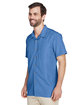 Harriton Men's Barbados Textured Camp Shirt POOL BLUE ModelQrt