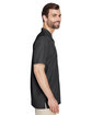 Harriton Men's Barbados Textured Camp Shirt BLACK ModelSide