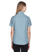 Harriton Ladies' Barbados Textured CampShirt CLOUD BLUE ModelBack
