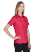 Harriton Ladies' Barbados Textured CampShirt PARROT RED ModelQrt