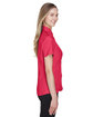Harriton Ladies' Barbados Textured CampShirt PARROT RED ModelSide