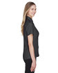 Harriton Ladies' Barbados Textured CampShirt BLACK ModelSide
