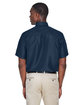 Harriton Men's Key West Short-Sleeve Performance Staff Shirt NAVY ModelBack