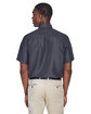 Harriton Men's Key West Short-Sleeve Performance Staff Shirt DARK CHARCOAL ModelBack