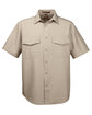 Harriton Men's Key West Short-Sleeve Performance Staff Shirt KHAKI OFFront