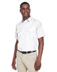 Harriton Men's Key West Short-Sleeve Performance Staff Shirt WHITE ModelQrt