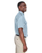 Harriton Men's Key West Short-Sleeve Performance Staff Shirt CLOUD BLUE ModelSide