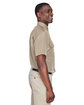 Harriton Men's Key West Short-Sleeve Performance Staff Shirt KHAKI ModelSide