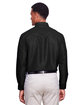 Harriton Men's Key West Long-Sleeve Performance Staff Shirt BLACK ModelBack