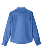 Harriton Ladies' Key West Long-Sleeve Performance Staff Shirt POOL BLUE FlatBack