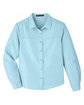 Harriton Ladies' Key West Long-Sleeve Performance Staff Shirt CLOUD BLUE FlatFront