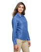 Harriton Ladies' Key West Long-Sleeve Performance Staff Shirt POOL BLUE ModelQrt