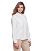 Harriton Ladies' Key West Long-Sleeve Performance Staff Shirt WHITE ModelQrt