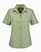 Harriton Ladies' Key West Short-Sleeve Performance Staff Shirt GREEN MIST OFFront