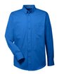 Harriton Men's Foundation 100% Cotton Long-Sleeve Twill Shirt with Teflon™ FRENCH BLUE OFFront