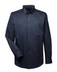 Harriton Men's  Tall Foundation 100% Cotton Long-Sleeve Twill Shirt with Teflon™ DARK NAVY OFFront