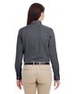 Harriton Ladies' Foundation 100% Cotton Long-Sleeve Twill Shirt with Teflon™ DARK CHARCOAL ModelBack
