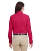 Harriton Ladies' Foundation 100% Cotton Long-Sleeve Twill Shirt with Teflon™ RED ModelBack