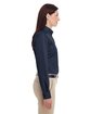 Harriton Ladies' Foundation 100% Cotton Long-Sleeve Twill Shirt with Teflon™ DARK NAVY ModelSide