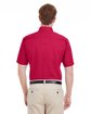 Harriton Men's Foundation Cotton Short-Sleeve Twill Shirt with Teflon RED ModelBack