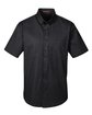 Harriton Men's Foundation Cotton Short-Sleeve Twill Shirt with Teflon BLACK OFFront