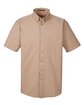Harriton Men's Foundation Cotton Short-Sleeve Twill Shirt with Teflon KHAKI OFFront