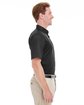 Harriton Men's Foundation Cotton Short-Sleeve Twill Shirt with Teflon BLACK ModelSide