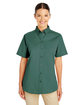 Harriton Ladies' Foundation Cotton Short-Sleeve Twill Shirt with Teflon  