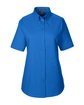 Harriton Ladies' Foundation 100% Cotton Short-Sleeve Twill Shirt with Teflon™ FRENCH BLUE OFFront