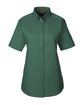 Harriton Ladies' Foundation 100% Cotton Short-Sleeve Twill Shirt with Teflon™ HUNTER OFFront