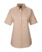 Harriton Ladies' Foundation 100% Cotton Short-Sleeve Twill Shirt with Teflon™ KHAKI OFFront
