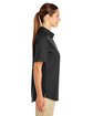 Harriton Ladies' Foundation 100% Cotton Short-Sleeve Twill Shirt with Teflon™ BLACK ModelSide