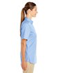 Harriton Ladies' Foundation 100% Cotton Short-Sleeve Twill Shirt with Teflon™  ModelSide