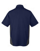 Harriton Men's Flash IL Colorblock Short Sleeve Shirt DK NAVY/ DK CHRC OFBack
