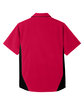 Harriton Men's Tall Flash IL Colorblock Short Sleeve Shirt RED/ BLACK FlatBack