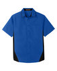 Harriton Men's Tall Flash IL Colorblock Short Sleeve Shirt TR ROYAL/ BLACK FlatFront