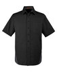 Harriton Men's Tall Flash IL Colorblock Short Sleeve Shirt BLACK/ DK CHARCL OFFront