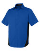 Harriton Men's Tall Flash IL Colorblock Short Sleeve Shirt TR ROYAL/ BLACK OFQrt