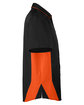 Harriton Men's Tall Flash IL Colorblock Short Sleeve Shirt BLACK/ TM ORANGE OFSide