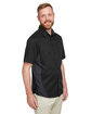 Harriton Men's Tall Flash IL Colorblock Short Sleeve Shirt BLACK/ DK CHARCL ModelQrt