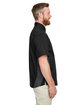 Harriton Men's Tall Flash IL Colorblock Short Sleeve Shirt BLACK/ DK CHARCL ModelSide
