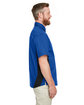 Harriton Men's Tall Flash IL Colorblock Short Sleeve Shirt TR ROYAL/ BLACK ModelSide