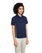 Harriton Ladies' Flash IL Colorblock Short Sleeve Shirt DK NAVY/ DK CHRC ModelQrt