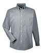 Harriton Men's Long-Sleeve Oxford with Stain-Release OXFORD GREY OFFront