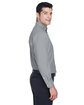 Harriton Men's Long-Sleeve Oxford with Stain-Release OXFORD GREY ModelSide