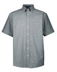Harriton Men's Short-Sleeve Oxford with Stain-Release OXFORD GREY OFFront