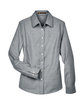 Harriton Ladies' Long-Sleeve Oxford with Stain-Release OXFORD GREY FlatFront